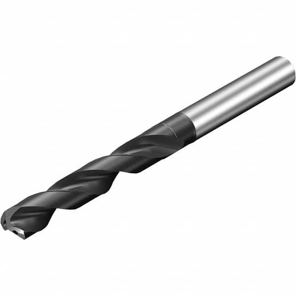 Sandvik Coromant - 9.53mm 140° Spiral Flute Solid Carbide Screw Machine Drill Bit - Exact Tool & Supply