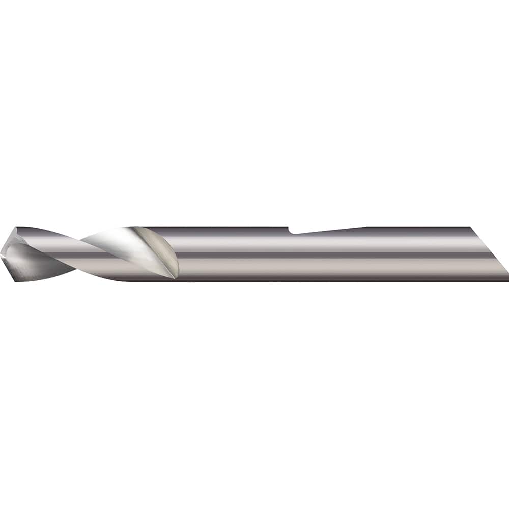 Micro 100 - 1/4" Body Diam, 140°, 2-1/2" OAL, 2-Flute Solid Carbide Spotting Drill - Exact Tool & Supply