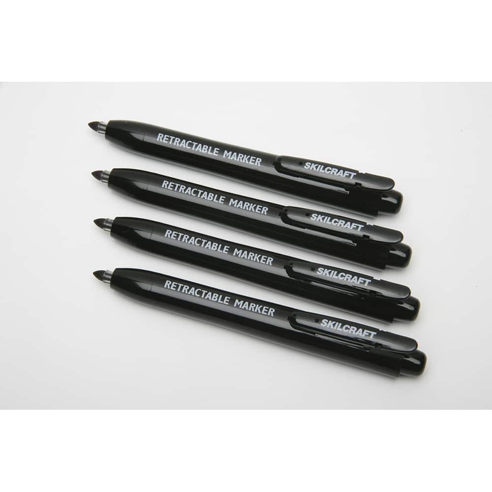 Ability One - Markers & Paintsticks; Type: Permanent Marker ; Color: Black ; Ink Type: Water Base ; Tip Type: Fine - Exact Tool & Supply