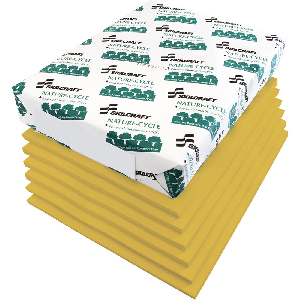 Ability One - Office Machine Supplies & Accessories; Office Machine/Equipment Accessory Type: Copy Paper ; For Use With: Copiers ; Color: Goldenrod ; Fractional Sizes: 8-1/2 x 11" - Exact Tool & Supply