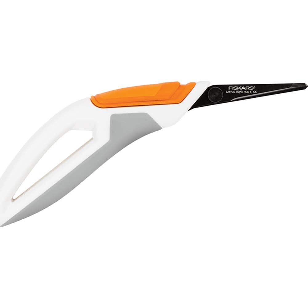 Fiskars - Scissors & Shears; Blade Material: Stainless Steel ; Handle Material: Plastic ; Length of Cut (Inch): 1.26 ; Handle Style: Squeeze; Spring ; Overall Length Range: 7" - Exact Tool & Supply