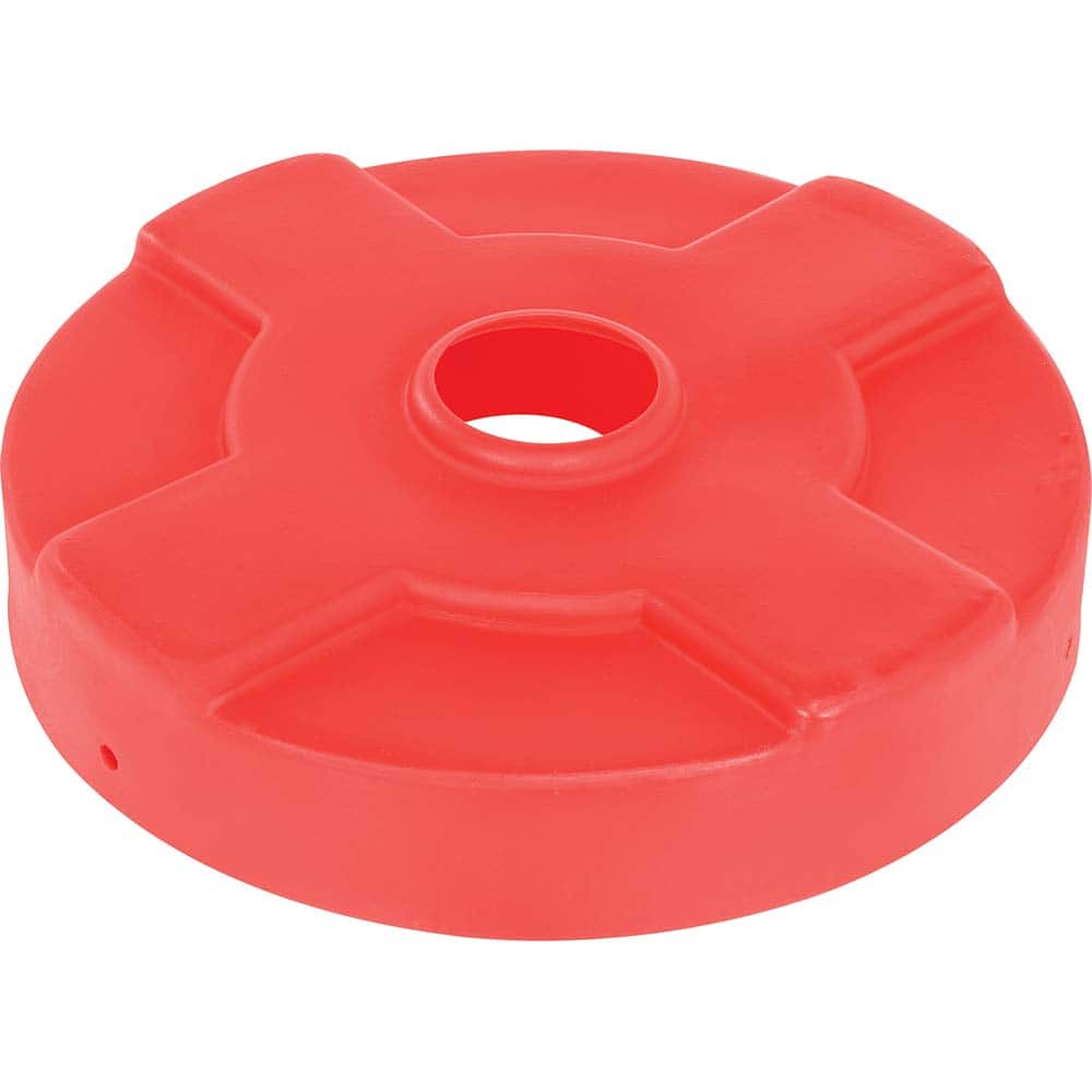 Vestil - Trash Can & Recycling Container Lids; Lid Shape: Round ; Container Shape: Round ; Container Size Compatibility (Gal.): 30 ; Color/Finish: Red ; Color: Red ; For Use With: 30 gal. Steel Drum - Exact Tool & Supply