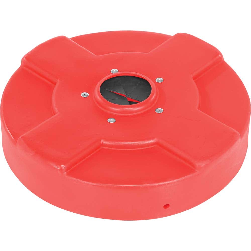 Vestil - Trash Can & Recycling Container Lids; Lid Shape: Round ; Container Shape: Round ; Container Size Compatibility (Gal.): 30 ; Color/Finish: Red ; Color: Red ; For Use With: 30 gal. Steel Drum - Exact Tool & Supply