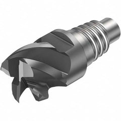 Sandvik Coromant - 5/8" Mill Diam, 0.3346" LOC, 0.3346" OAL, 4 Flute Square End Mill Head - Exact Tool & Supply