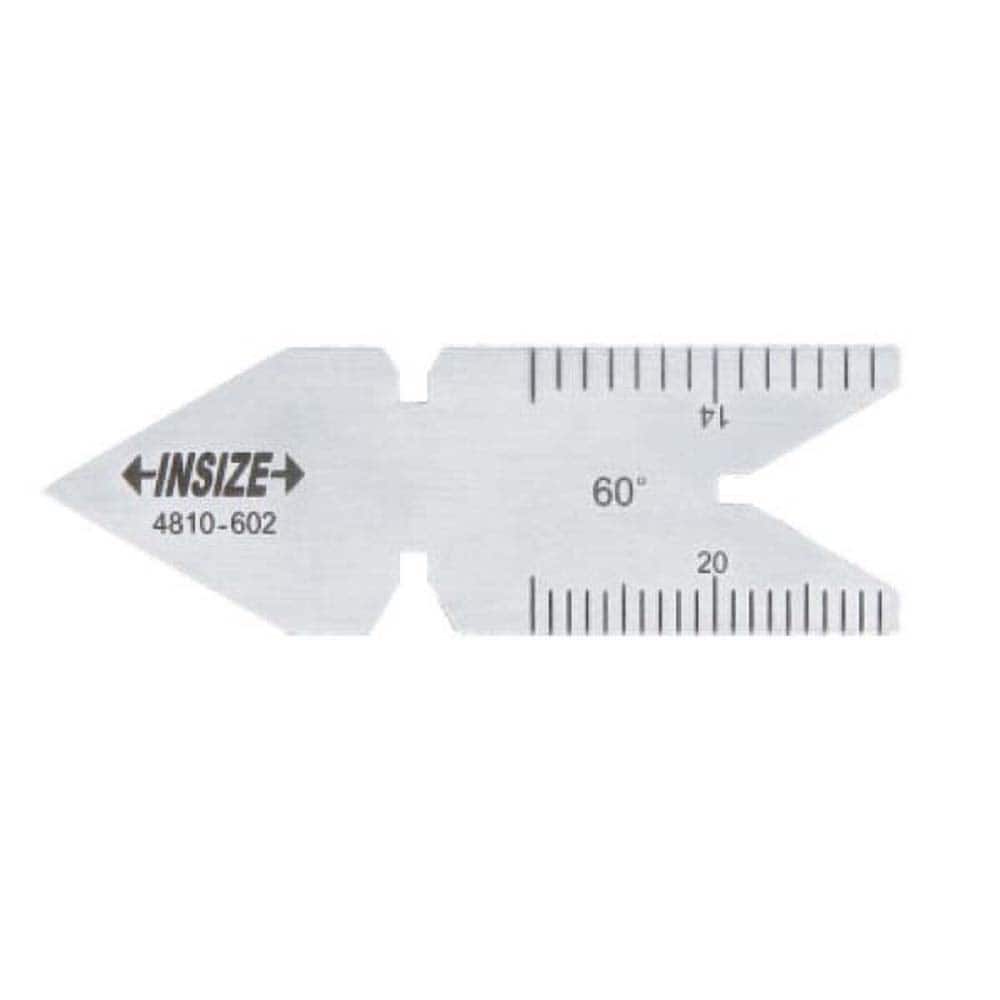 Insize USA LLC - Center Gages; Type: Center Gage ; Angle: 60.00 ; Graduation (Inch): 1/14; 1/20; 1/24; 1/32 ; Material: Stainless Steel - Exact Tool & Supply