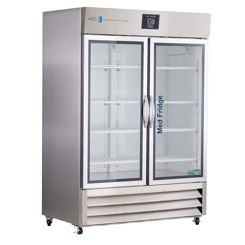 American BioTech Supply - Laboratory Refrigerators and Freezers; Type: Pharmacy Refrigerator ; Volume Capacity: 49 Cu. Ft. ; Minimum Temperature (C): 2.00 ; Maximum Temperature (C): 8.00 ; Width (Inch): 54 ; Depth (Inch): 35-3/4 - Exact Tool & Supply