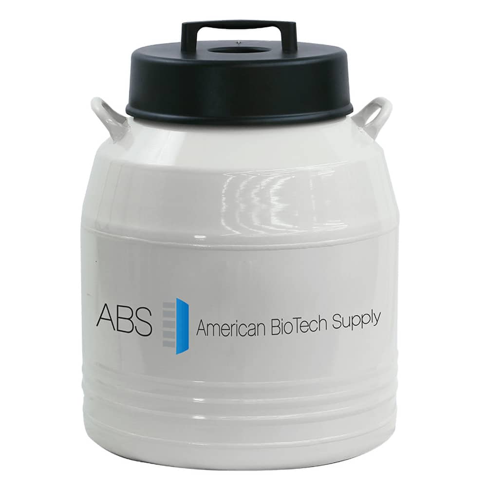 American BioTech Supply - Drums & Tanks; Product Type: Manual Fill Cryogenic Tank ; Volume Capacity Range: Smaller than 20 Gal. ; Material Family: Aluminum ; Height (Inch): 27-1/4 ; Diameter/Width (Inch): 22 ; Shape: Round - Exact Tool & Supply