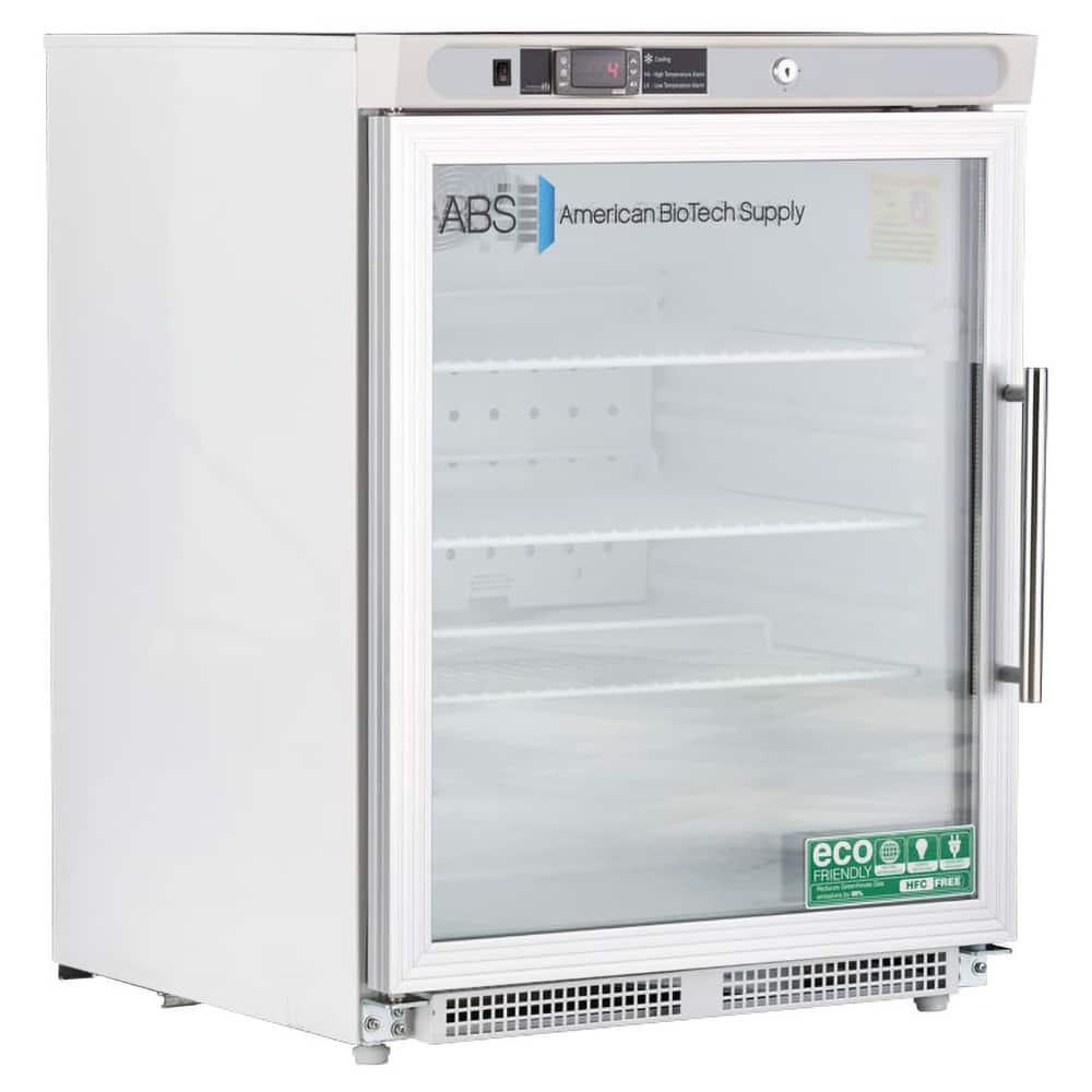 American BioTech Supply - Laboratory Refrigerators and Freezers; Type: Undercounter Built-In Refrigerator ; Volume Capacity: 4.6 Cu. Ft. ; Minimum Temperature (C): 1.00 ; Maximum Temperature (C): 10.00 ; Width (Inch): 23-3/4 ; Depth (Inch): 25-1/2 - Exact Tool & Supply