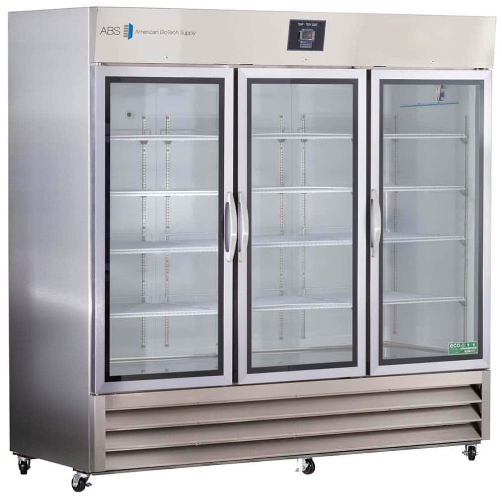 American BioTech Supply - Laboratory Refrigerators and Freezers; Type: Laboratory Refrigerator ; Volume Capacity: 72 Cu. Ft. ; Minimum Temperature (C): 1.00 ; Maximum Temperature (C): 10.00 ; Width (Inch): 81 ; Depth (Inch): 35-3/4 - Exact Tool & Supply