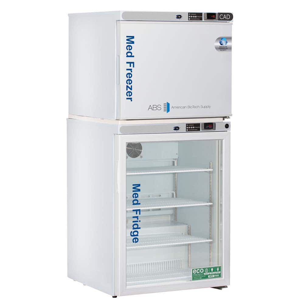 American BioTech Supply - Laboratory Refrigerators and Freezers; Type: Pharmacy/Vaccine Refrigerator & Freezer Combination ; Volume Capacity: 7 Cu. Ft. ; Minimum Temperature (C): -15.00 ; Maximum Temperature (C): 8.00 ; Width (Inch): 23-3/4 ; Depth (Inch - Exact Tool & Supply