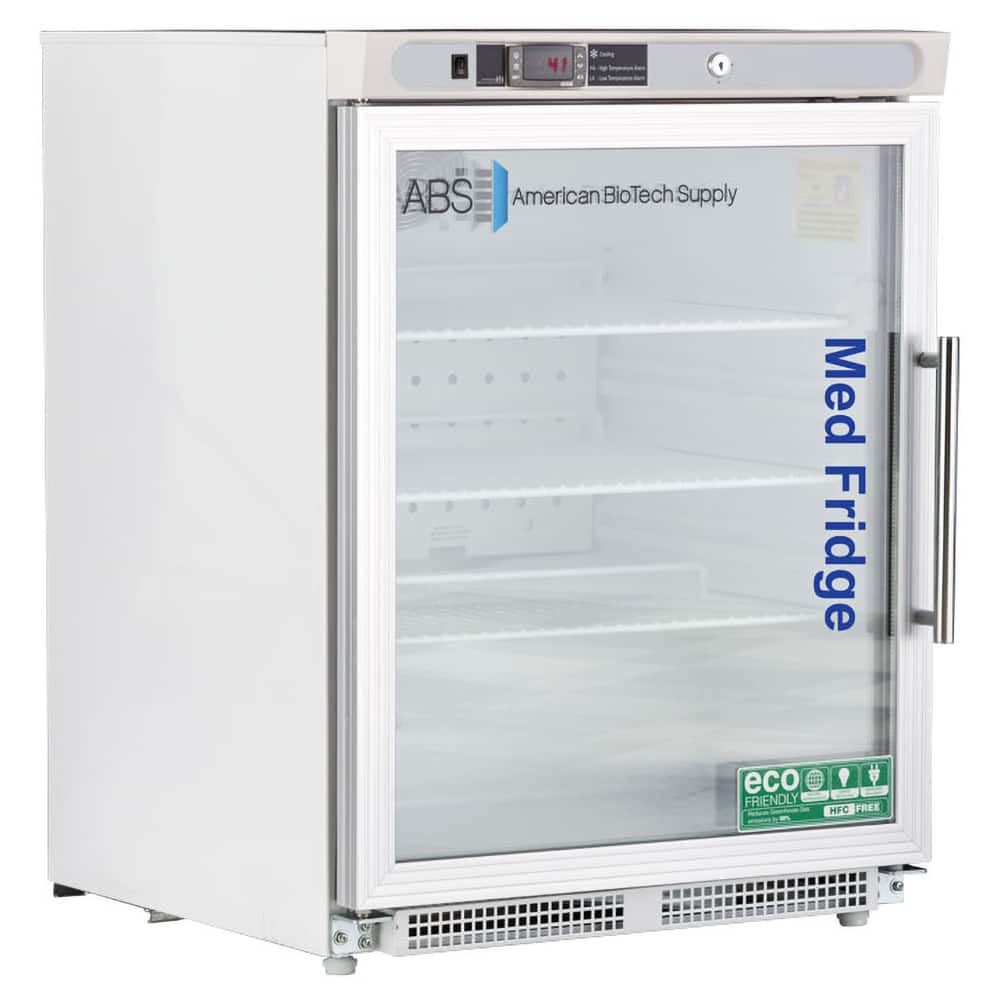 American BioTech Supply - Laboratory Refrigerators and Freezers; Type: Pharmacy/Vaccine Undercounter Built-In Refrigerator ; Volume Capacity: 4.6 Cu. Ft. ; Minimum Temperature (C): 2.00 ; Maximum Temperature (C): 8.00 ; Width (Inch): 23-3/4 ; Depth (Inch - Exact Tool & Supply