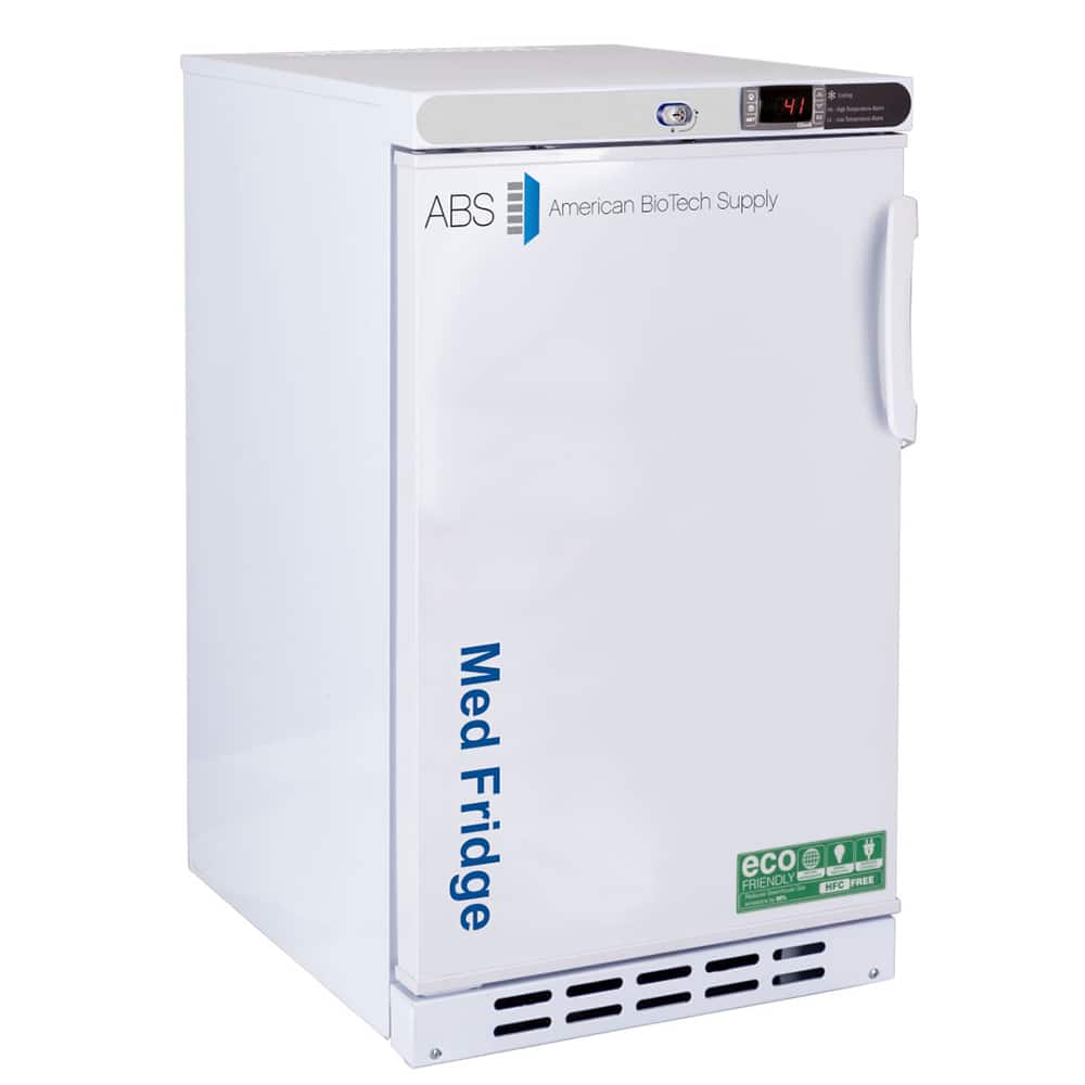 American BioTech Supply - Laboratory Refrigerators and Freezers; Type: Pharmacy/Vaccine Undercounter Built-In Refrigerator ; Volume Capacity: 2.5 Cu. Ft. ; Minimum Temperature (C): 2.00 ; Maximum Temperature (C): 8.00 ; Width (Inch): 17-3/4 ; Depth (Inch - Exact Tool & Supply