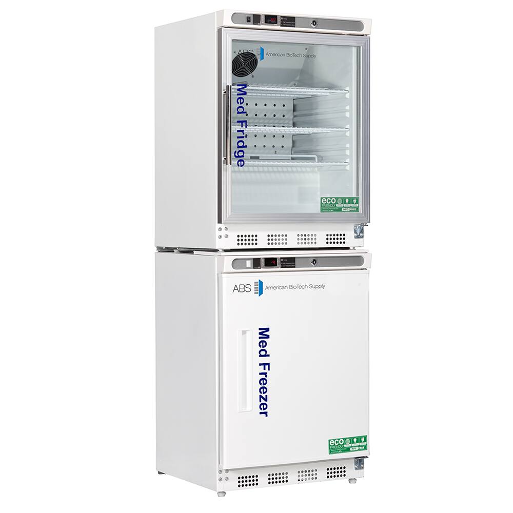 American BioTech Supply - Laboratory Refrigerators and Freezers; Type: Pharmacy/Vaccine Refrigerator & Freezer Combination ; Volume Capacity: 9 Cu. Ft. ; Minimum Temperature (C): -15.00 ; Maximum Temperature (C): 8.00 ; Width (Inch): 23-3/4 ; Depth (Inch - Exact Tool & Supply