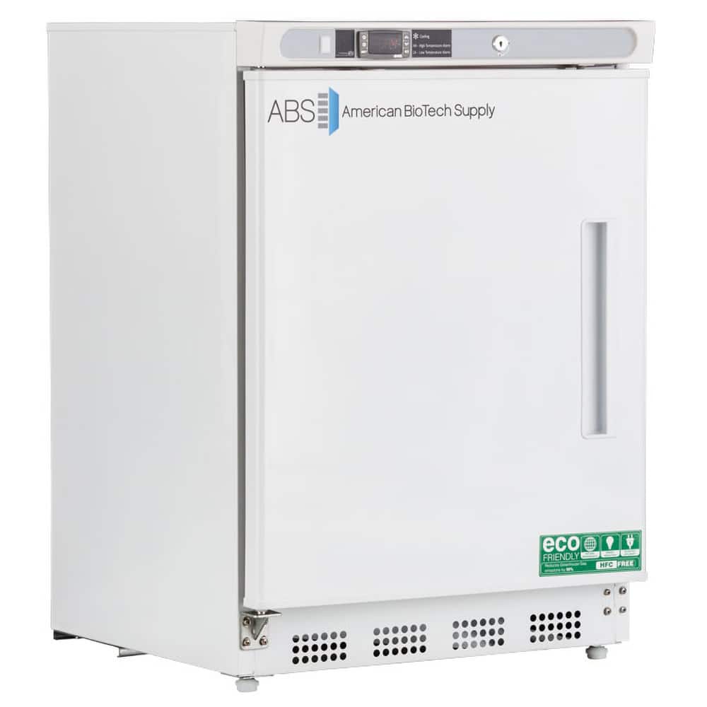 American BioTech Supply - Laboratory Refrigerators and Freezers; Type: Undercounter Built-In Refrigerator ; Volume Capacity: 4.6 Cu. Ft. ; Minimum Temperature (C): 1.00 ; Maximum Temperature (C): 10.00 ; Width (Inch): 23-3/4 ; Depth (Inch): 24-1/2 - Exact Tool & Supply