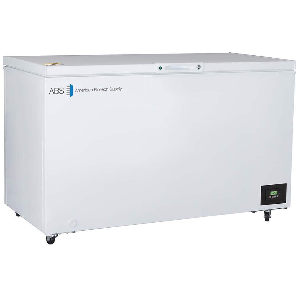 American BioTech Supply - Laboratory Refrigerators and Freezers; Type: Laboratory Chest Freezer ; Volume Capacity: 15 Cu. Ft. ; Minimum Temperature (C): -15.00 ; Maximum Temperature (C): -25.00 ; Width (Inch): 56 ; Depth (Inch): 29-1/2 - Exact Tool & Supply