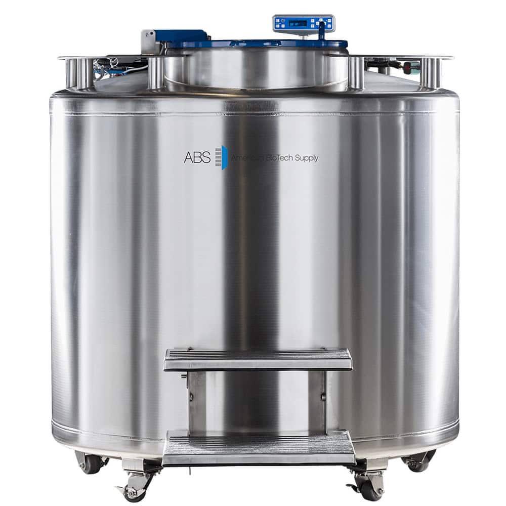 American BioTech Supply - Drums & Tanks; Product Type: Auto Fill Cryogenic Tank ; Volume Capacity Range: 85 Gal. and Larger ; Material Family: Steel ; Height (Inch): 21-1/2 ; Diameter/Width (Decimal Inch): 59.4880 ; Diameter/Width (Inch): 14-1/2 - Exact Tool & Supply