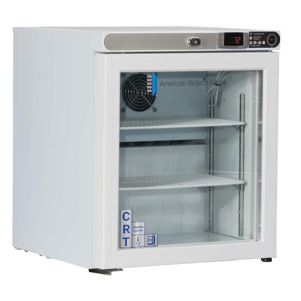 American BioTech Supply - Laboratory Refrigerators and Freezers; Type: Controlled Room Temperature Cabinet ; Volume Capacity: 1 Cu. Ft. ; Minimum Temperature (C): 20.00 ; Maximum Temperature (C): 25.00 ; Width (Inch): 17-1/4 ; Depth (Inch): 19-1/4 - Exact Tool & Supply