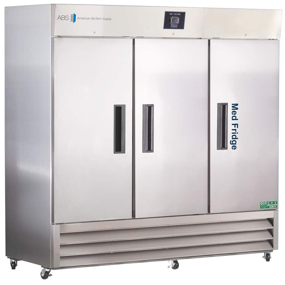 American BioTech Supply - Laboratory Refrigerators and Freezers; Type: Pharmacy Refrigerator ; Volume Capacity: 72 Cu. Ft. ; Minimum Temperature (C): 2.00 ; Maximum Temperature (C): 8.00 ; Width (Inch): 81 ; Depth (Inch): 35-3/4 - Exact Tool & Supply