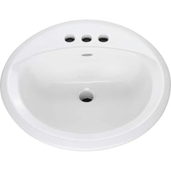 American Standard - Sinks; Type: Drop In Sink ; Outside Length: 19-1/8 (Inch); Outside Width: 19-1/8 (Inch); Outside Height: 7-3/8 (Inch); Inside Length: 12-1/8 (Inch); Inside Width: 15 (Inch) - Exact Tool & Supply