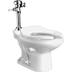 American Standard - Toilets; Type: Top Spud Elongated Toilet Bowl ; Bowl Shape: Elongated ; Mounting Style: Floor ; Gallons Per Flush: 0 ; Overall Height: 15 ; Overall Width: 14 - Exact Tool & Supply