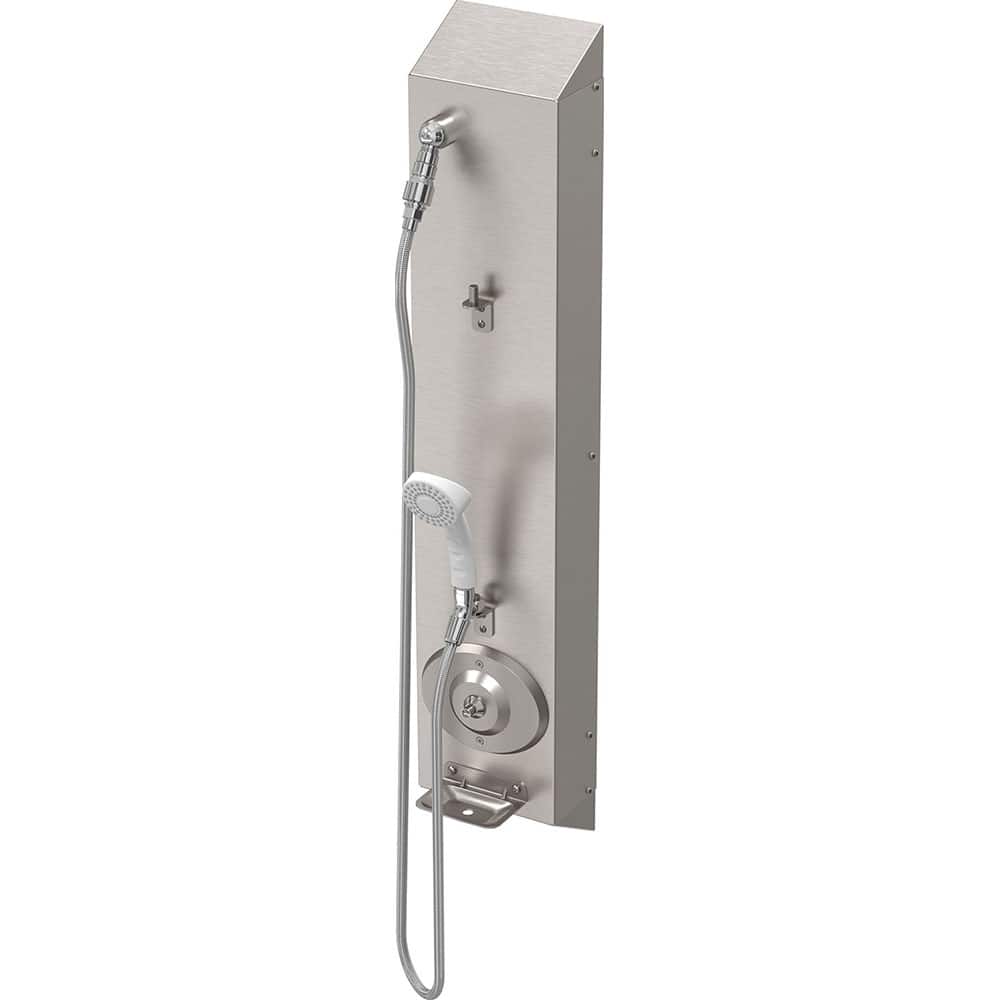 Acorn Engineering - Tub & Shower Faucets; Type: Suface Mounted Shower ; Style: Hand Shower ; Design: Wall Mount ; Material: 18-Gage 304 Stainless Steel ; Handle Type: Tri-Blade ; Handle Material: Chrome plated - Exact Tool & Supply