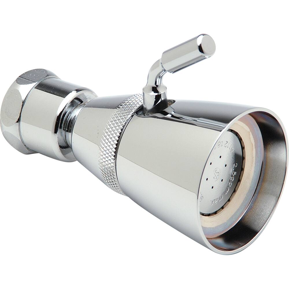 Zurn - Shower Heads & Accessories; Type: Showerhead ; Material: Brass ; GPM: 2.50 ; Face Diameter: 1-3/4 (Inch); Finish/Coating: Polished Chrome ; Number of Sprayers: 1.000 - Exact Tool & Supply