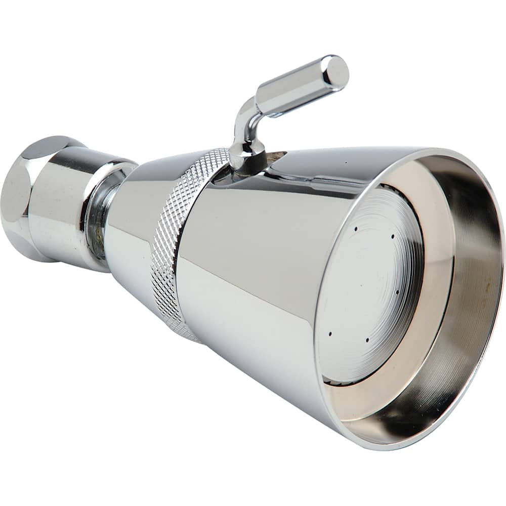 Zurn - Shower Heads & Accessories; Type: Showerhead ; Material: Brass ; GPM: 2.50 ; Face Diameter: 2-1/4 (Inch); Finish/Coating: Polished Chrome ; Number of Sprayers: 1.000 - Exact Tool & Supply