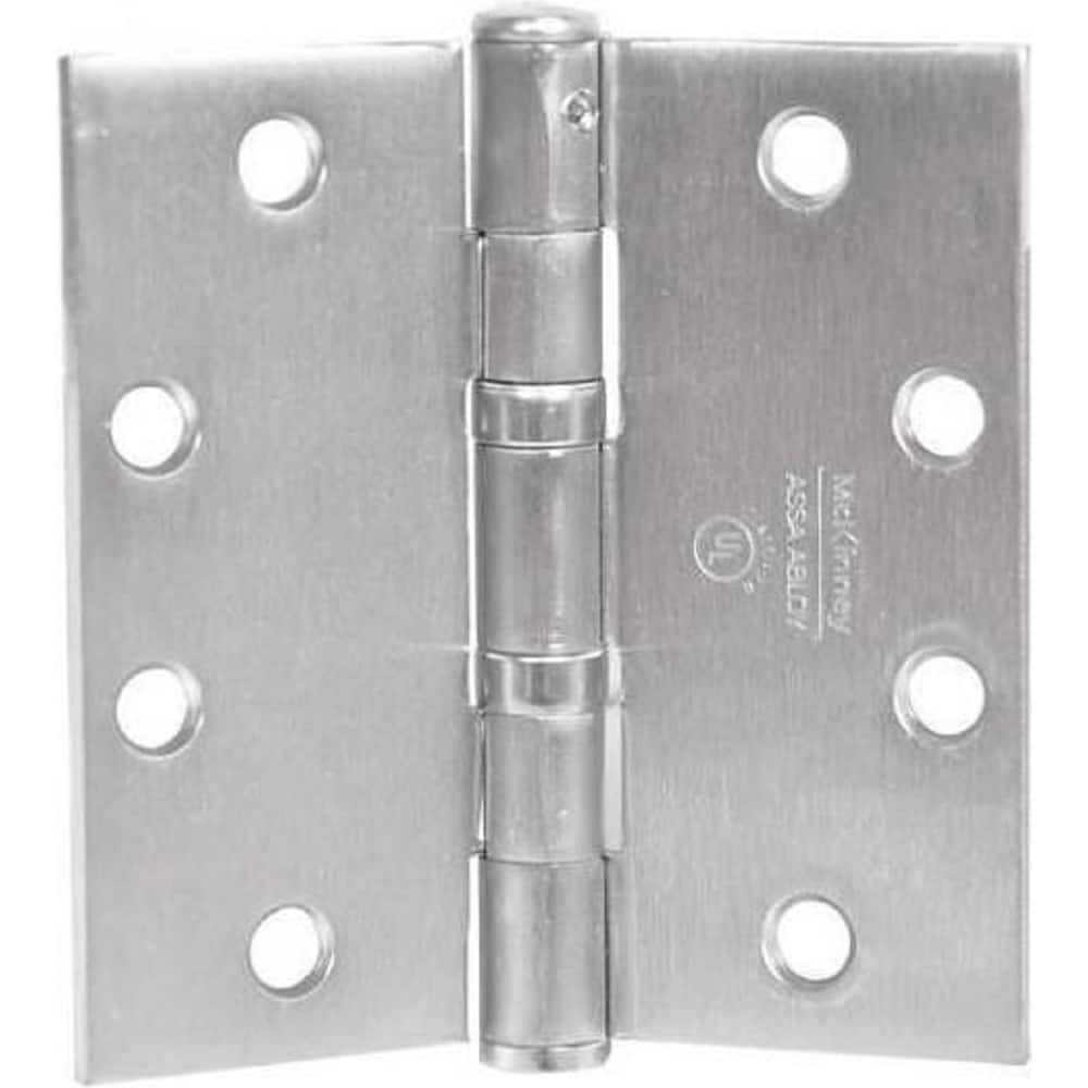 Yale - Commercial Hinges; Length (Inch): 4-1/2 ; Thickness (Decimal Inch): 0.1340 ; Minimum Thickness: 3.4036 (mm); Number of Knuckles: 5.000 ; Stanley Finish Code: US32D ; Finish/Coating: US32D - Exact Tool & Supply