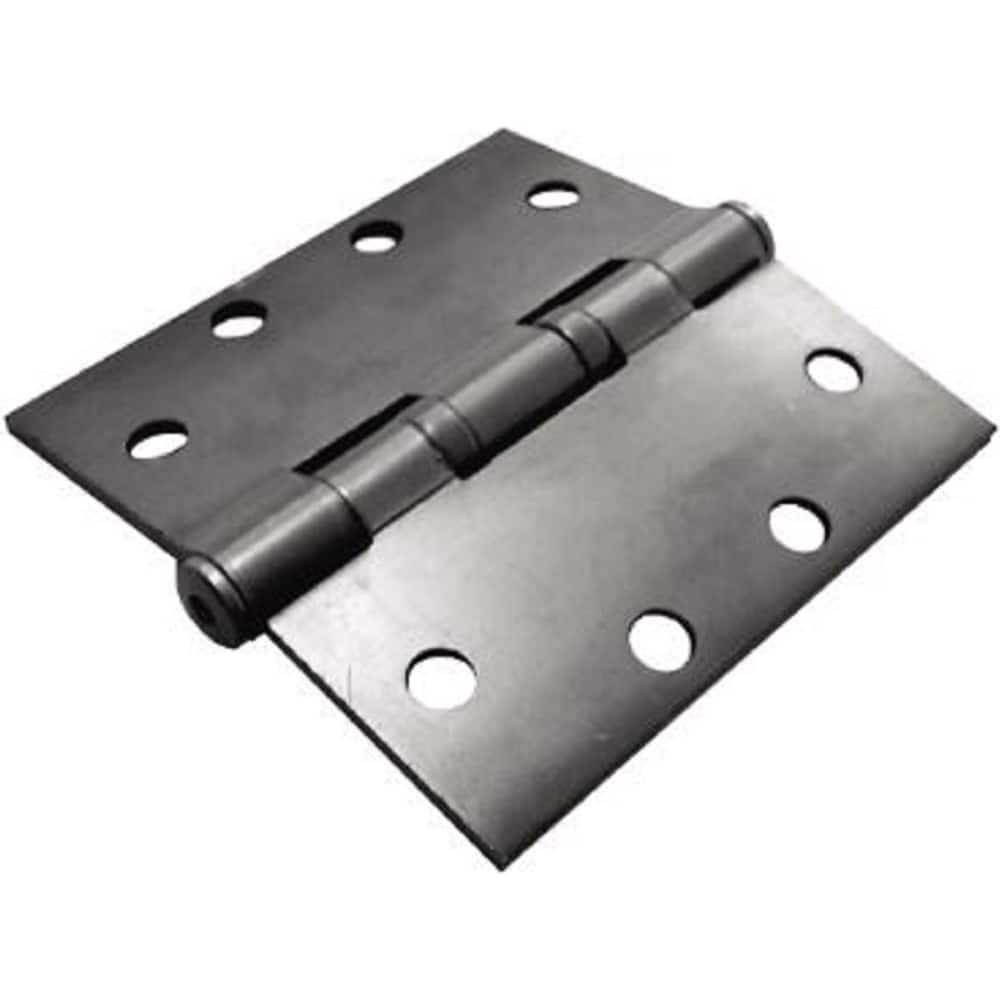 Yale - Commercial Hinges; Length (Inch): 4-1/2 ; Thickness (Decimal Inch): 0.1340 ; Minimum Thickness: 3.4036 (mm); Number of Knuckles: 5.000 ; Stanley Finish Code: US10B ; Finish/Coating: US10B - Exact Tool & Supply