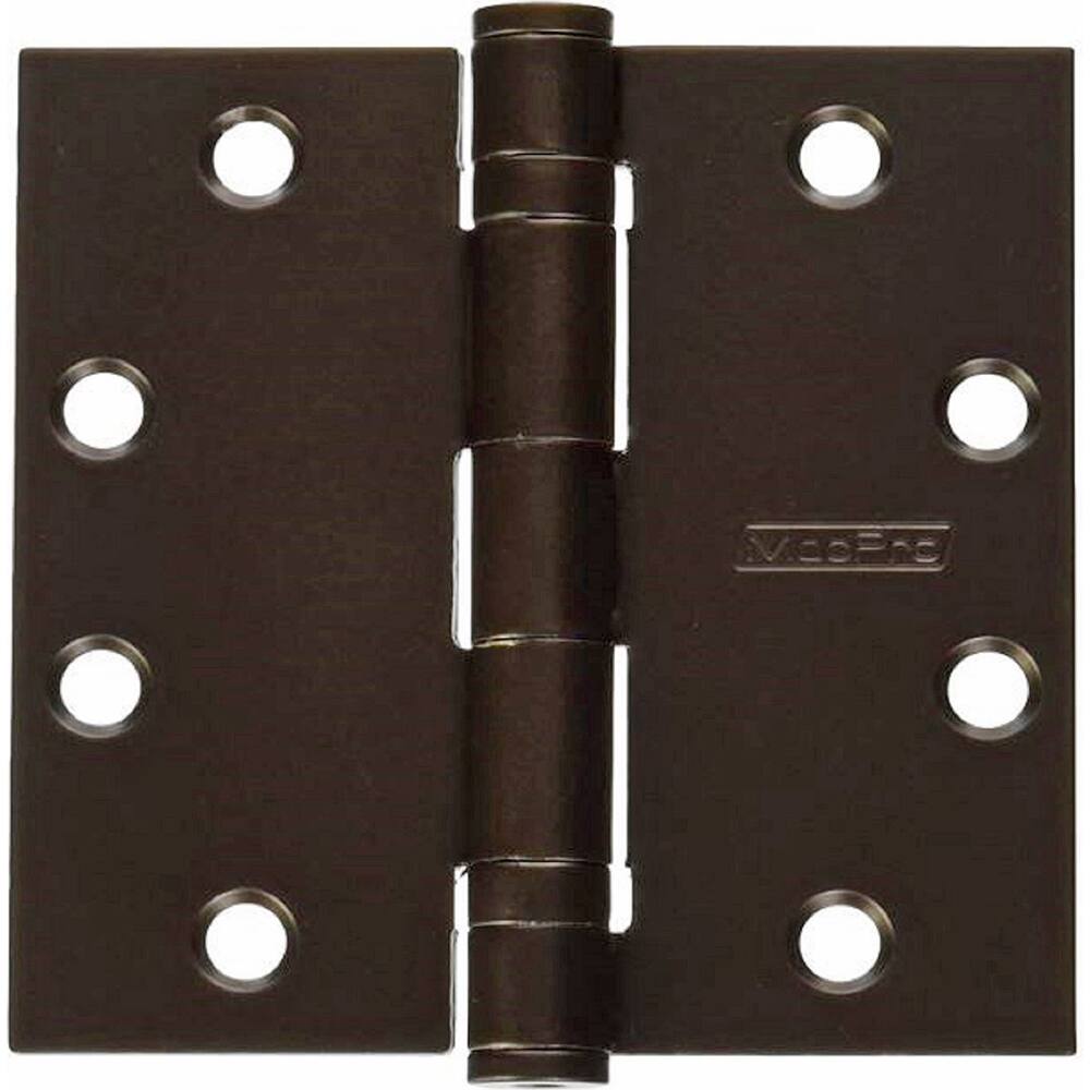 Yale - Commercial Hinges; Length (Inch): 4-1/2 ; Thickness (Decimal Inch): 0.1340 ; Minimum Thickness: 3.4036 (mm); Number of Knuckles: 5.000 ; Finish/Coating: 10BE ; Box Quantity: 3 - Exact Tool & Supply