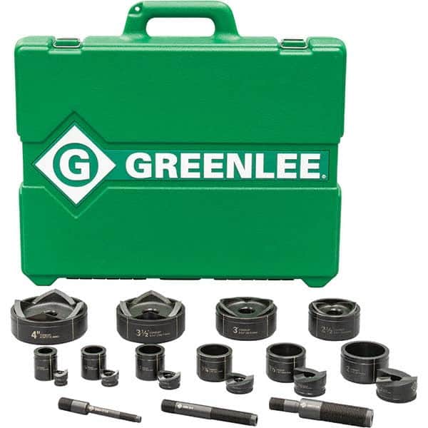 Greenlee - Punch & Driver Kits Tool Type: Knockout Set Punch Shape: Round - Exact Tool & Supply