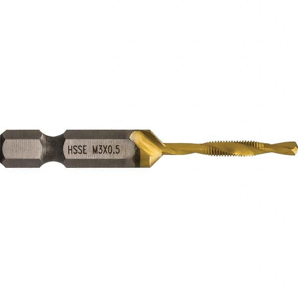 Greenlee - Combination Drill & Tap Sets Minimum Thread Size (mm): M3x0.50 Maximum Thread Size (mm): M3x0.50 - Exact Tool & Supply