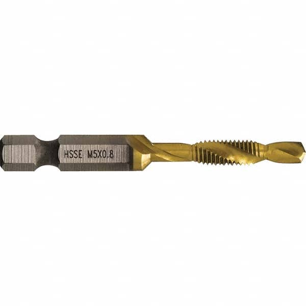 Greenlee - Combination Drill & Tap Sets Minimum Thread Size (mm): M5x0.80 Maximum Thread Size (mm): M5x0.80 - Exact Tool & Supply