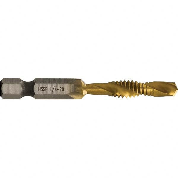 Greenlee - Combination Drill & Tap Sets Minimum Thread Size (Inch): 1/4-20 Maximum Thread Size (mm): M6x1.00 - Exact Tool & Supply