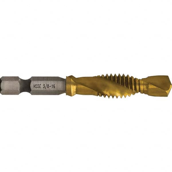 Greenlee - Combination Drill & Tap Sets Minimum Thread Size (Inch): 3/8-16 Maximum Thread Size (mm): M10x1.50 - Exact Tool & Supply