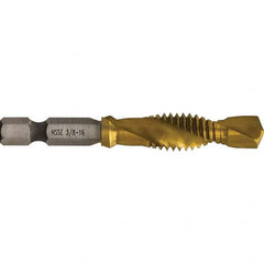 Greenlee - Combination Drill & Tap Sets Minimum Thread Size (Inch): 3/8-16 Maximum Thread Size (mm): M10x1.50 - Exact Tool & Supply