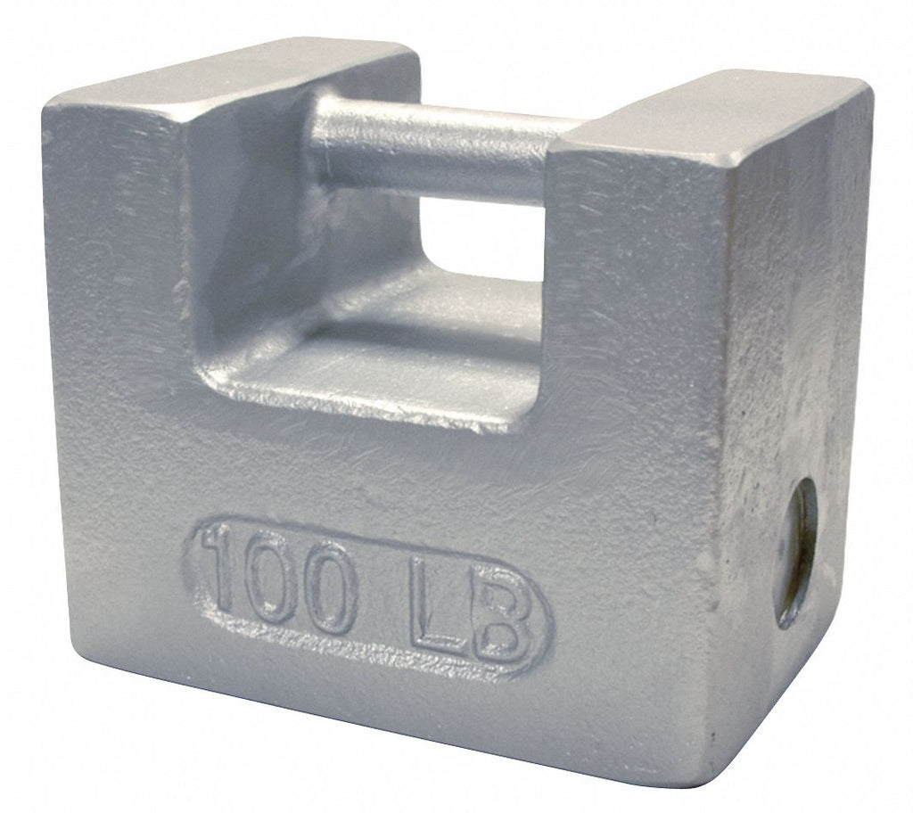 100 lb. Calibration Weight, Grip Handle Style, Class F, No Certficate, Cast Iron