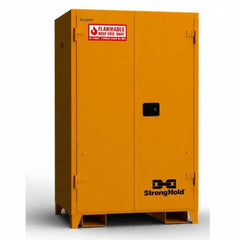 Strong Hold - Safety Cabinets Hazardous Chemical Type: Flammable and Combustible Liquids Color: Yellow - Exact Tool & Supply