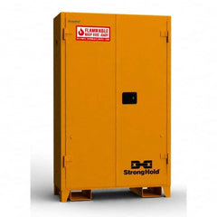 Strong Hold - Safety Cabinets Hazardous Chemical Type: Flammable and Combustible Liquids Color: Yellow - Exact Tool & Supply