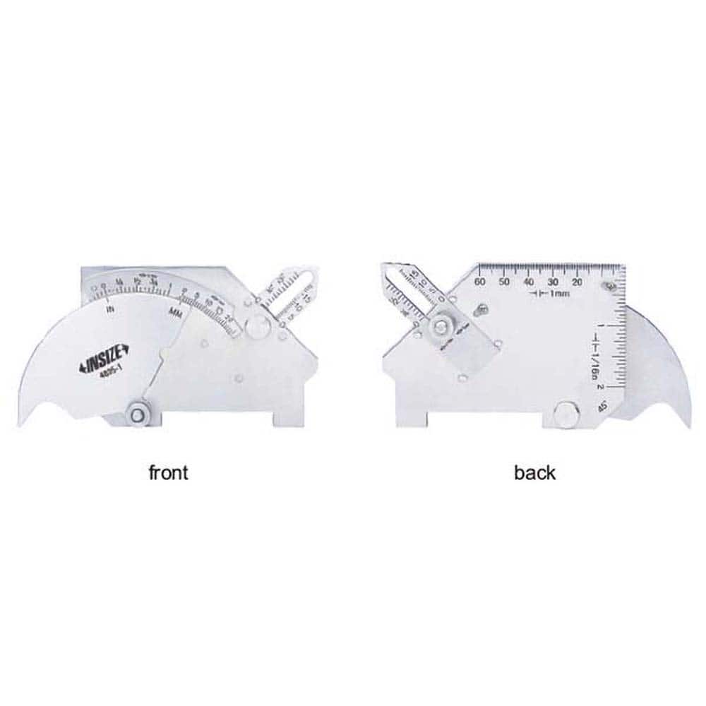 Insize USA LLC - Welding Inspection Gages; Type: Weld Gage ; Applications: Welding Inspection ; Material: Stainless Steel ; Minimum Measurement: 0 (Inch); Maximum Measurement: 2 (Inch) - Exact Tool & Supply