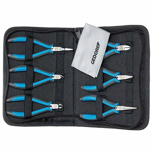 Gedore - Plier Sets Set Type: Electronics Pliers Number of Pieces: 6 - Exact Tool & Supply