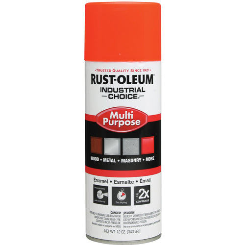 1600 Multi-Purpose Fluorescent Orange Spray Paint - Exact Tool & Supply