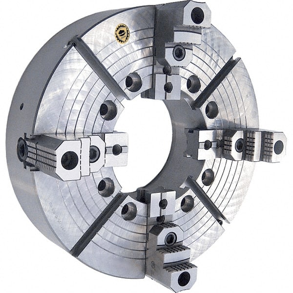 Independent Manual Lathe Chuck: 4-Jaw, 25″ Dia Adjustable, 850 Max RPM