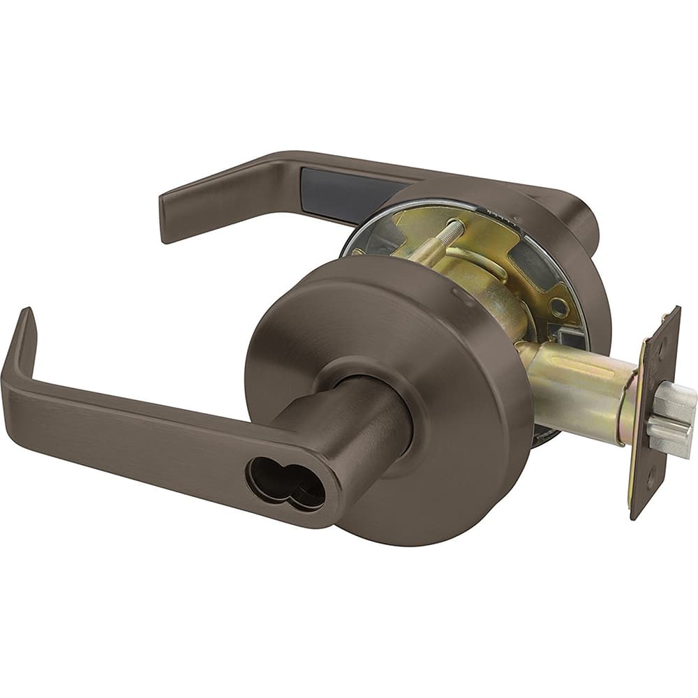 Yale - Lever Locksets; Door Thickness: 1-3/4 (Inch); Door Thickness: 1-3/4 ; Back Set: 2-3/4 (Inch); For Use With: Storeroom; Utility; Exit Doors ; Finish/Coating: Oxidized Satin Dark Bronze (10B) ; Cylinder Type: 6 or 7-Pin SFIC; Less Core - Exact Tool & Supply
