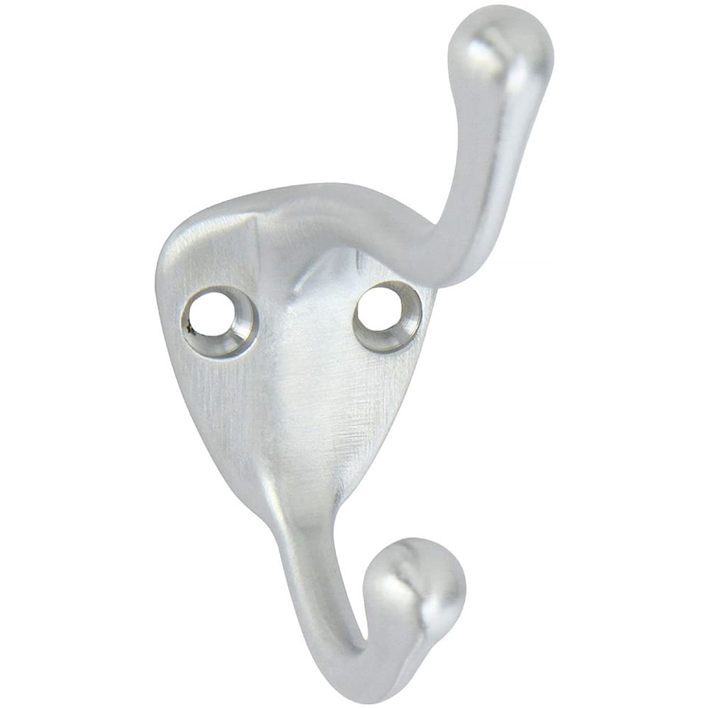 Rockwood - Coat & Hat Hooks; Type: Double Coat and Hat Hook ; Projection: 3-1/8 (Inch); Finish/Coating: Satin Chrome - Exact Tool & Supply