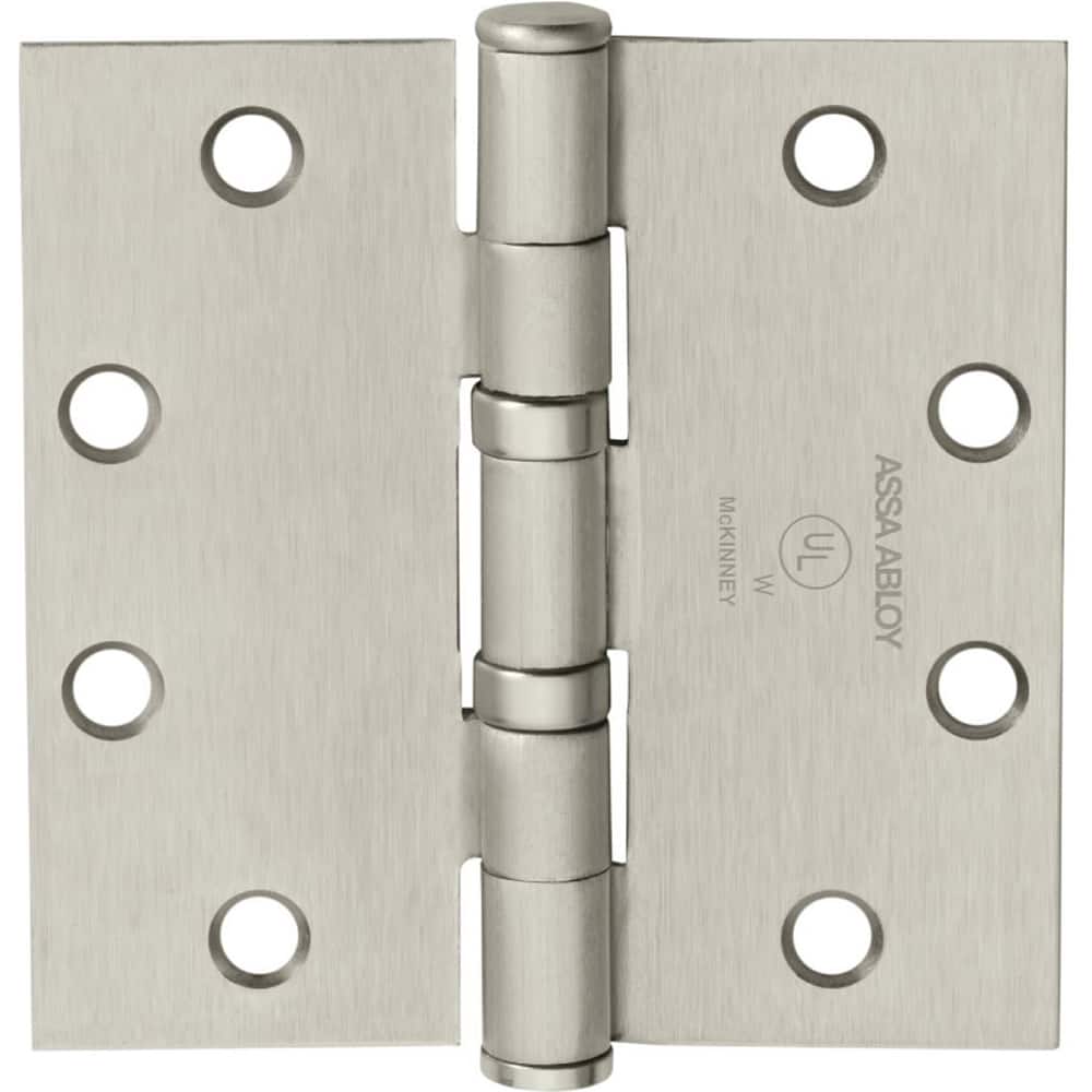 Yale - Commercial Hinges; Length (Inch): 4-1/2 ; Thickness (Decimal Inch): 0.1340 ; Number of Knuckles: 5.000 ; Stanley Finish Code: US15 ; Finish/Coating: US15 ; Box Quantity: 3 - Exact Tool & Supply