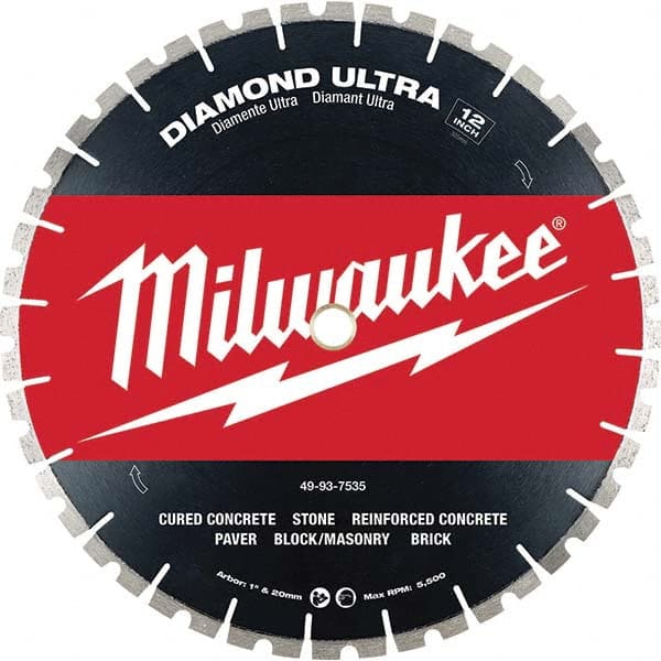 Milwaukee Tool - Wet & Dry-Cut Saw Blades Blade Diameter (Inch): 12 Blade Material: Diamond-Tipped - Exact Tool & Supply
