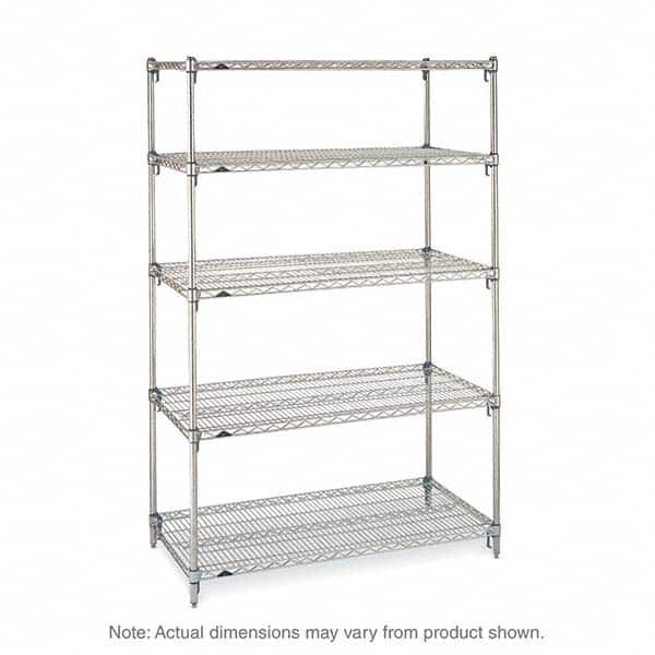 Metro - 2,000 Lb Capacity 5 Shelf Wire Shelving - Starter Unit - Exact Tool & Supply