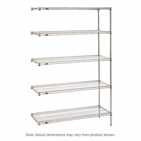 Metro - 2,000 Lb Capacity 5 Shelf Wire Shelving - Add-On Unit - Exact Tool & Supply