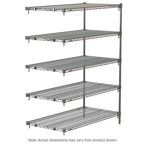 Metro - 2,000 Lb Capacity 5 Shelf Wire Shelving - Add-On Unit - Exact Tool & Supply